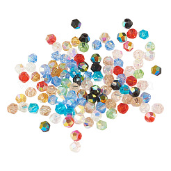 18 Strands 9 Colors AB Color Plated Transparent Glass Beads Strands&nbsp;GLAA-TA0004-44