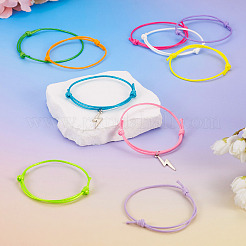 60Pcs 15 Colors Waxed Ployester Braided Cord Bracelets Set&nbsp;BJEW-TAC0013