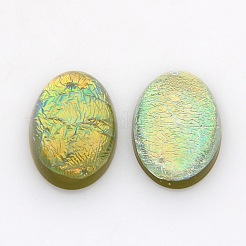 Oval Resin Imitated Opal Cabochons&nbsp;X-CRES-L008-M