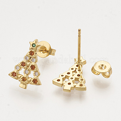 Brass Cubic Zirconia Pendants & Stud Earrings & Adjustable Rings Jewelry Sets&nbsp;SJEW-S043-05