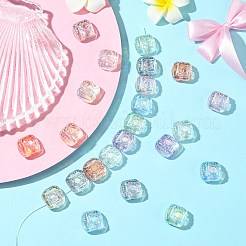 40Pcs 8 Colors UV Plating Transparent Acrylic Beads&nbsp;PACR-CJ0001-46