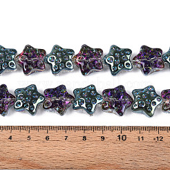 Electroplate Transparent Glass Beads Strands&nbsp;EGLA-N020-02F