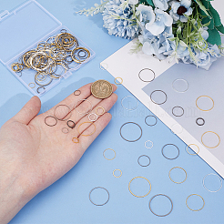 180Pcs 18 Styles Brass Linking Rings&nbsp;KK-PH0009-99