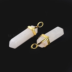 Natural White Jade Pointed Pendants&nbsp;G-G025-01G-45