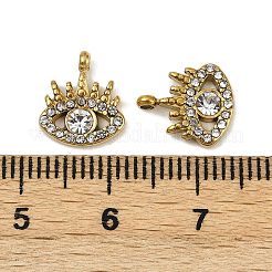 304 Stainless Steel Micro Pave Cubic Zirconia Charms&nbsp;LS-STAS-K302-01B-G