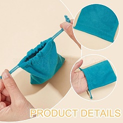 20Pcs 5 Colors Rectangle Velvet Packing Pouches&nbsp;TP-NB0001-55