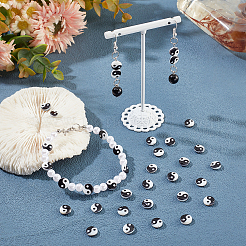 50Pcs Natural Freshwater Shell Printed Beads&nbsp;SHEL-NB0001-56A