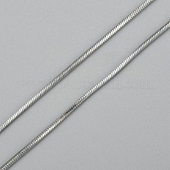 Non-Tarnish 304 Stainless Steel Square Snake Chains Necklaces&nbsp;NJEW-P170-01P-02