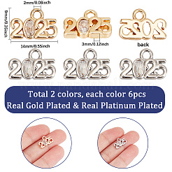 12Pcs 2 Colors Glass Charms&nbsp;KK-SC0005-92