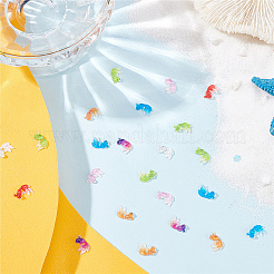 200Pcs 8 Colors 3D Fish Resin Cabochons&nbsp;MRMJ-CP0001-05