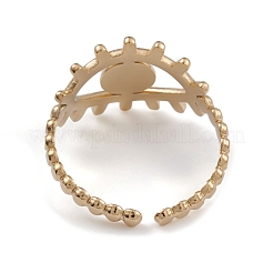 Ion Plating(IP) 304 Stainless Steel Eye Open Cuff Rings for Women&nbsp;RJEW-G285-76G