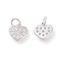 Brass Micro Pave Cubic Zirconia Charms&nbsp;ZIRC-F106-07P
