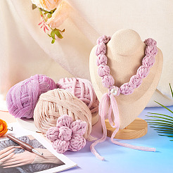 3 Skeins 3 Colors Polyester Yarn&nbsp;DIY-MB0002-06C