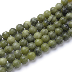 Natural Chinese Southern Jade Beads Strands&nbsp;G-T055-8mm-15