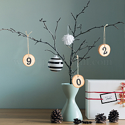 Natural Wood Hanging Pendant Decorations&nbsp;HJEW-WH0021-12