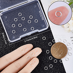 40Pcs 925 Sterling Silver Open Jump Rings&nbsp;STER-BBC0005-55
