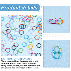 Aluminum Wire Open Jump Rings&nbsp;ALUM-PH0002-01-WH