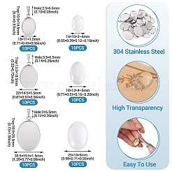 DIY 304 Stainless Steel Oval Pendant Making Kits&nbsp;DIY-TA0014-44