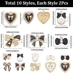 20Pcs 10 Styles Alloy Enamel Pendants&nbsp;ENAM-SC0006-09
