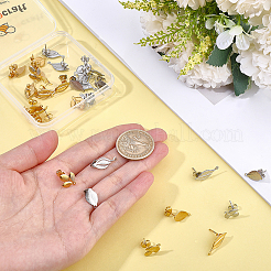 36Pcs 6 Styles 304 Stainless Steel Stud Earring Findings&nbsp;STAS-BBC0010-44
