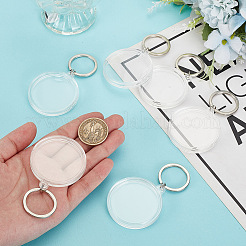6Pcs Commemorative Coin Plastic Pendant Keychain Sets&nbsp;KEYC-FH0001-50
