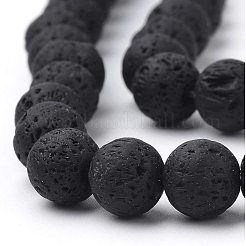 Natural Lava Rock Beads Strands&nbsp;G-OC0001-38-6mm