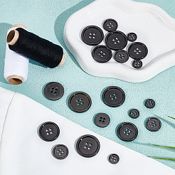 20Pcs 4 Styles 4-Hole Zinc Alloy Buttons&nbsp;BUTT-NB0002-12B