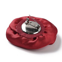 Flower Cloth with Plastic Pearl Brooch Pin&nbsp;LS-JEWB-K013-01P-02
