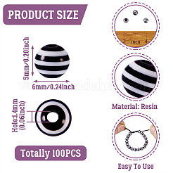 Striped Resin Beads&nbsp;RESI-TAG0001-01