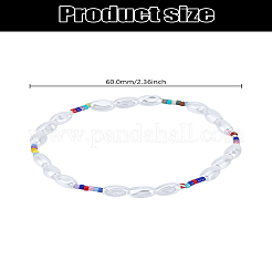 1Pc Glass Seed & Imitation Pearl Beaded Stretch Bracelets&nbsp;BJEW-LP0002-51
