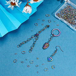 250Pcs 5 Styles Ion Plating(IP) 304 Stainless Steel Jump Rings&nbsp;STAS-WR0001-48