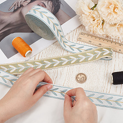 10M Vintage Jacquard Polyester Ribbon&nbsp;OCOR-CY0004-41B