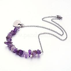 Gemstone Pendant Necklaces&nbsp;NJEW-JN01706