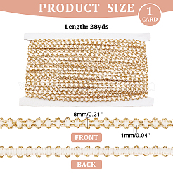 Wave Pattern Polyester Lace Ribbon&nbsp;OCOR-WH0047-72