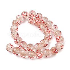 Luminous Handmade Enamel Gold Sand Glass Beads Strands&nbsp;LAMP-U004-08