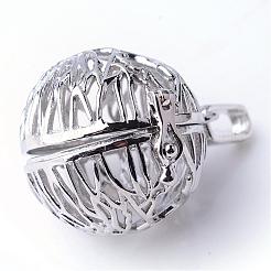 Rack Plating Brass Cage Pendants&nbsp;KK-S751-007P