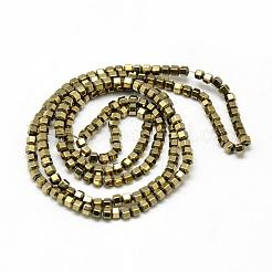 Electroplate Non-magnetic Synthetic Hematite Beads Strands&nbsp;G-Q486-63D