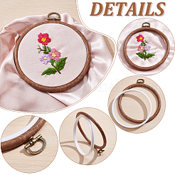 4Pcs Plastic Imitation Wood Cross Stitch Embroidery Hoops&nbsp;FIND-SP0005-19