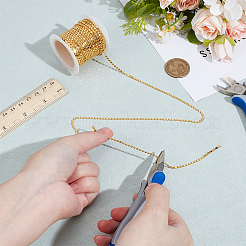 5M Brass Flat Square Chain Nail Art Decorations&nbsp;DIY-NB0015-25