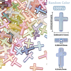 100Pcs Electroplated Fluorescent Acrylic Beads&nbsp;RESI-SP0001-57