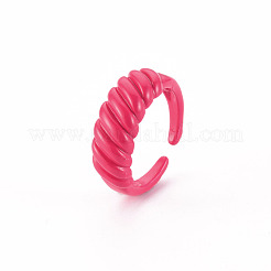 Spray Painted Brass Cuff Rings&nbsp;RJEW-S045-100-NR
