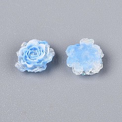 Luminous Flower Resin Cabochons&nbsp;CRES-T025-10F