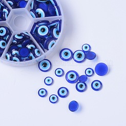Resin Evil Eye Cabochons&nbsp;CRES-JP0001-12