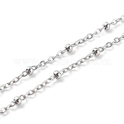 Beaded Necklaces & 304 Stainless Steel Satellite Chain Necklace Sets&nbsp;NJEW-JN03459