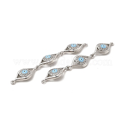 Brass Micro Pave Clear Cubic Zirconia Connector Charms&nbsp;KK-E068-VB395-2
