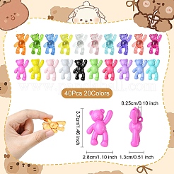 40Pcs 20 Colors Opaque Acrylic Pendants&nbsp;FIND-YW0005-77