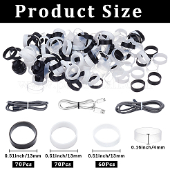 200Pcs 3 Styles Silicone Cable Ties&nbsp;FIND-SP0005-34