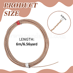 6M Copper Beading Wire for Jewelry Making&nbsp;CWIR-WH0026-01A-RGP