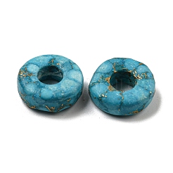 Dyed Synthetic Turquoise European Beads&nbsp;G-B070-22B