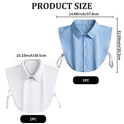 2Pcs 2 Colors Detachable Polyester Women's False Collar&nbsp;DIY-CP0013-12B